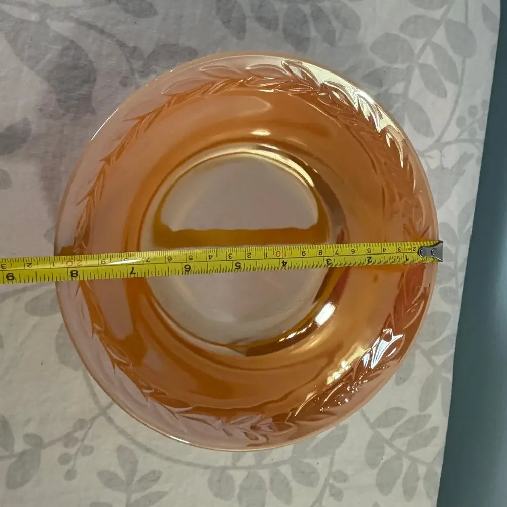 Fire-King Peach Luster Laurel Cereal Soup Bowl 6.5